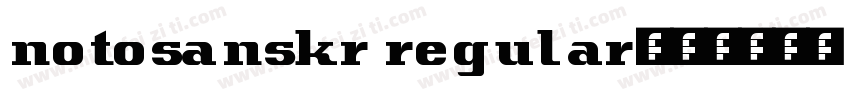 notosanskr regular字体转换